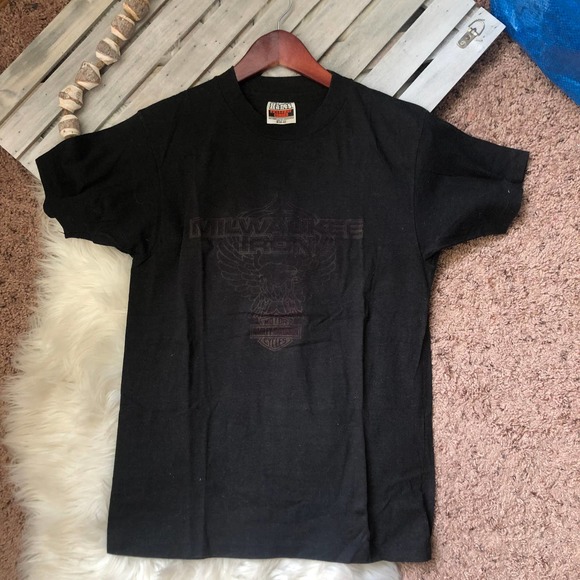 Rare Vintage Harley Davidson Milwaukee Iron Hanes Fifty Combed T Shirt